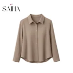 بلوز زنانه یقه‌دار آستین بلند مدل ساحل